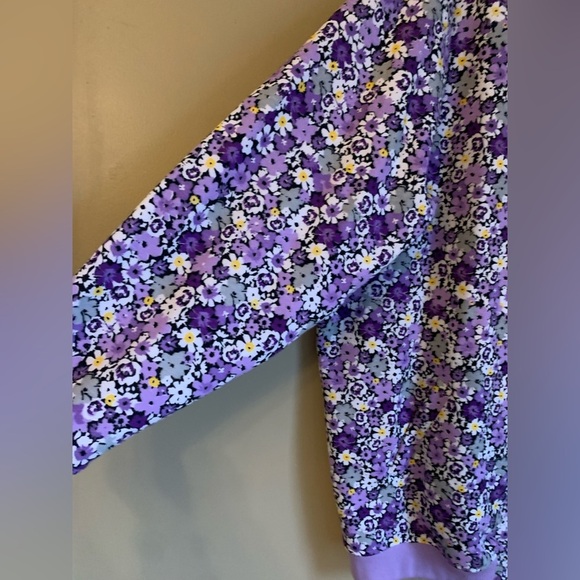 Tudor Court Cardigan Sweatshirt floral button up size 4x spring coat oversized - Picture 3 of 8